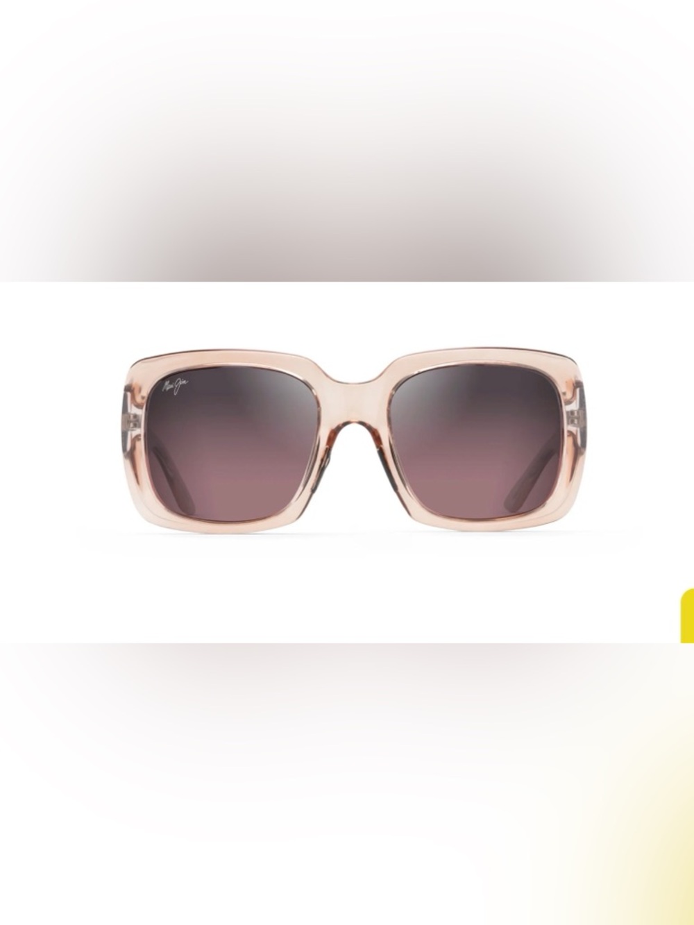 Maui Jim Rose-Crystal Square Sunglasses with Gradient Plum Lenses